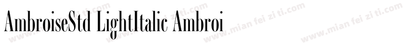 AmbroiseStd LightItalic AmbroiseStd字体转换
